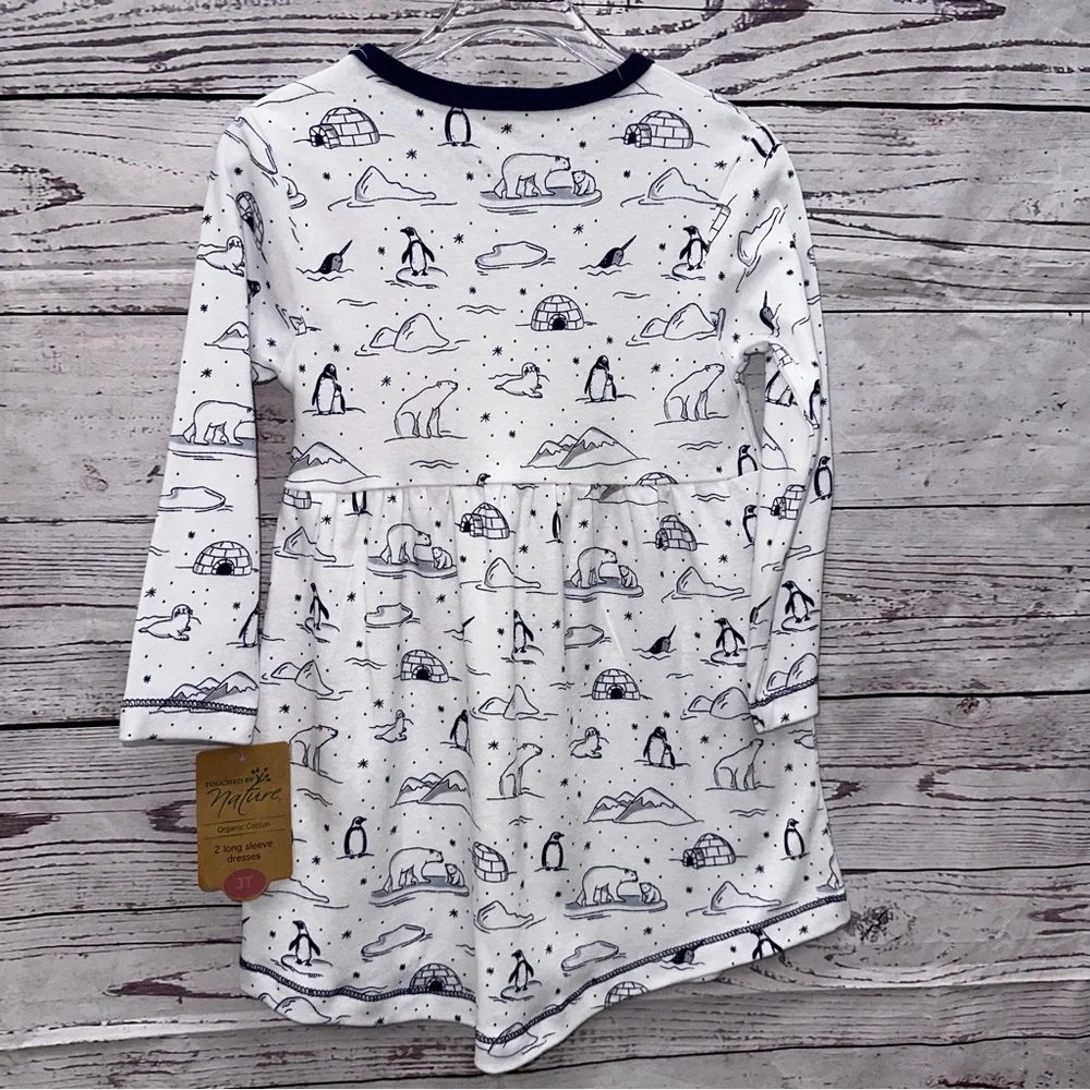 Touched by Nature Organic Cotton Long-Sleeve Dresses Size 3t